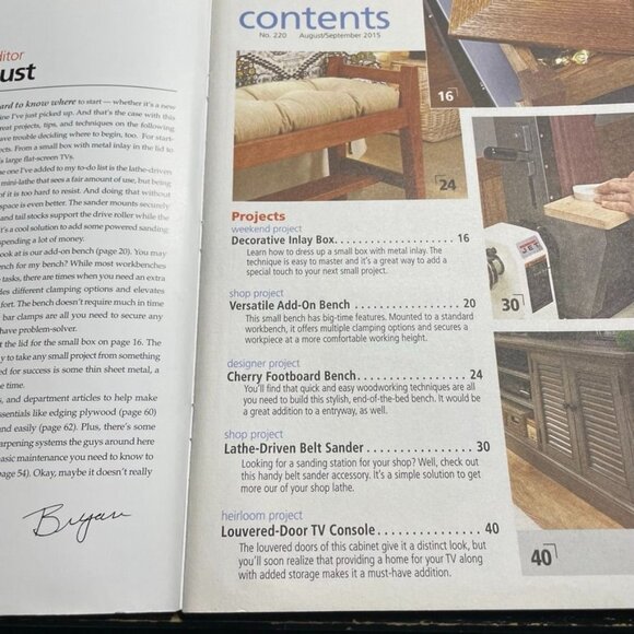 Woodsmith Magazine u Vol 37 Issue 220 Aug Sep 2015 Sanding Solutions - Picture 5 of 8